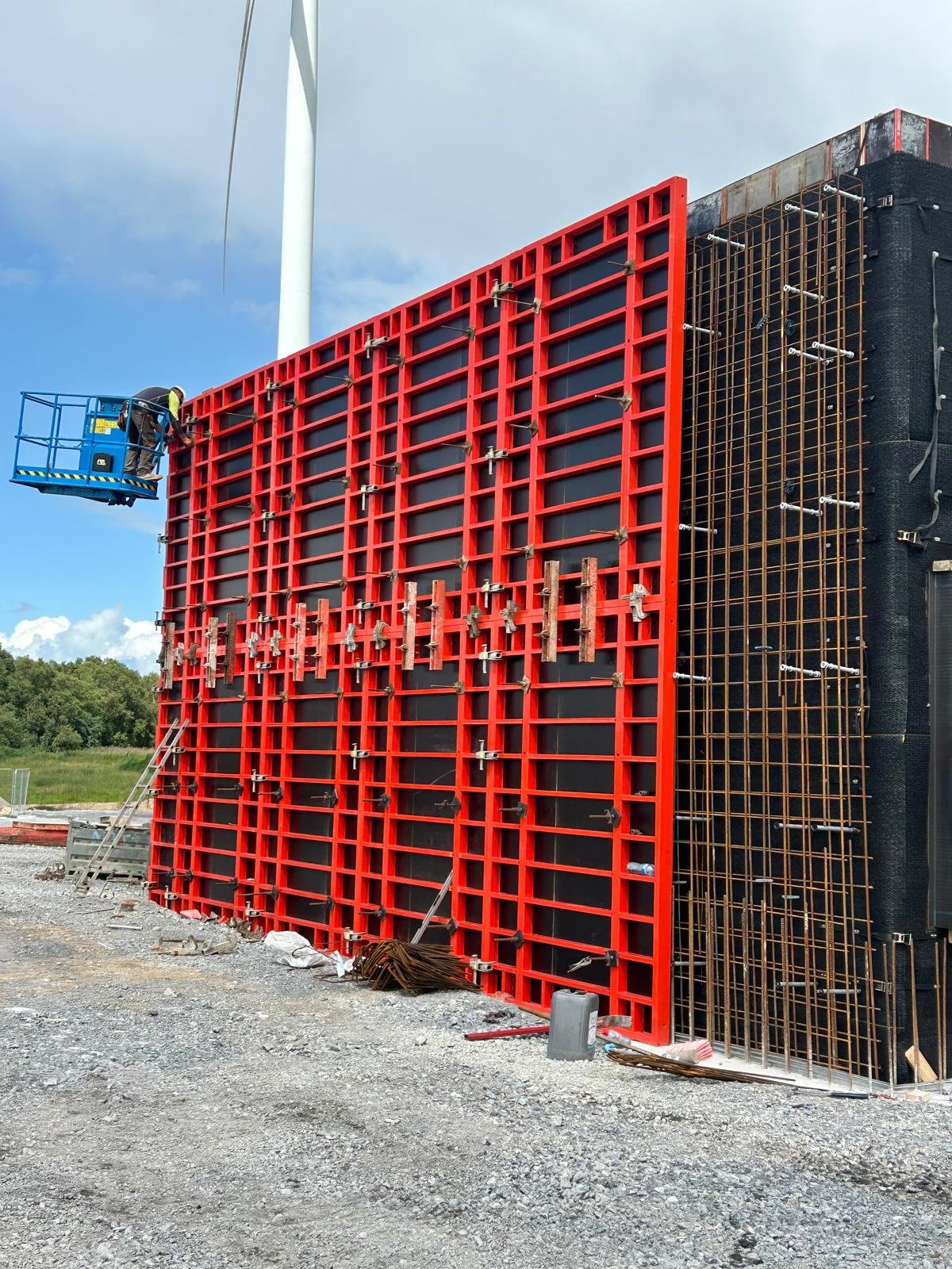 European steel formwork panels manufactured for commercial and infrastructure developments.