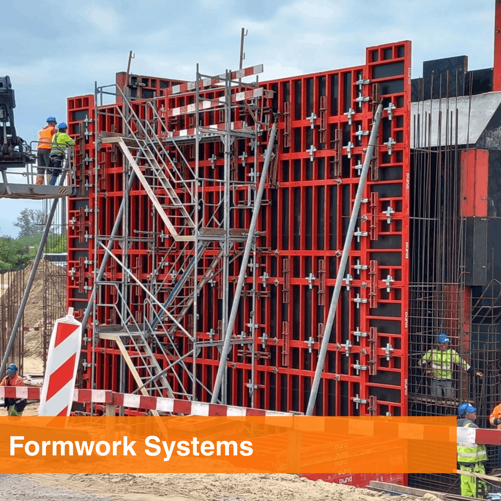Steel formwork system manufacturer supplying wall formwork, slab formwork, column formwork and construction formwork solutions across UAE, Saudi Arabia and GCC.