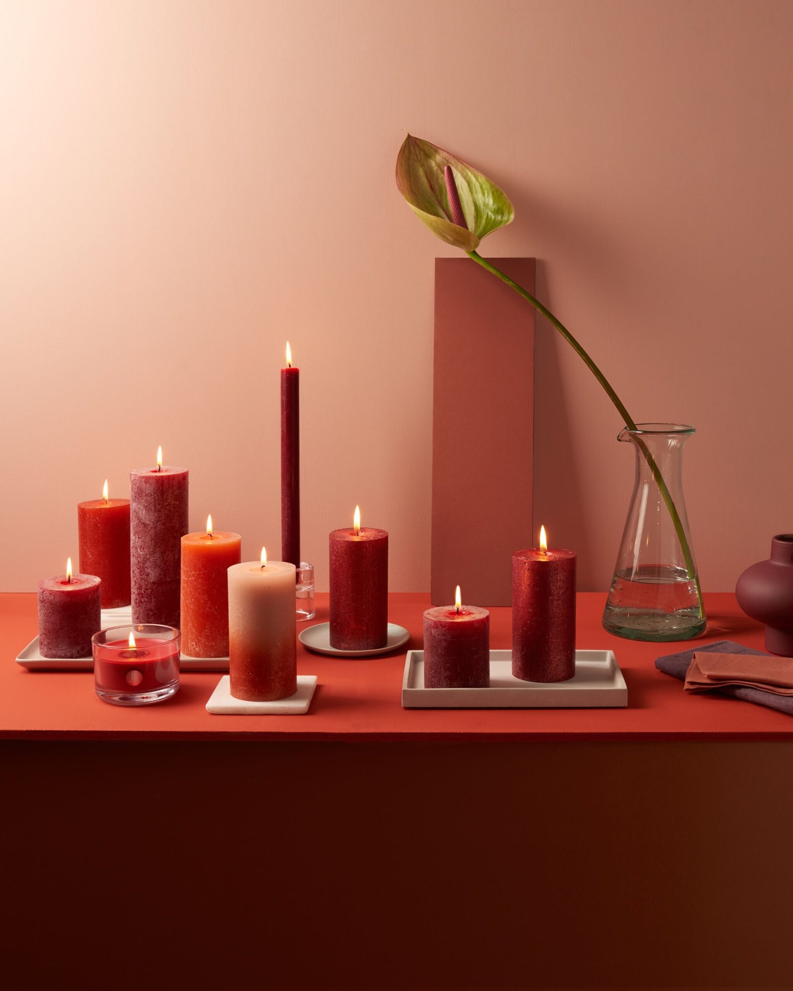 European fragrance candle collection featuring premium scents and luxury packaging.